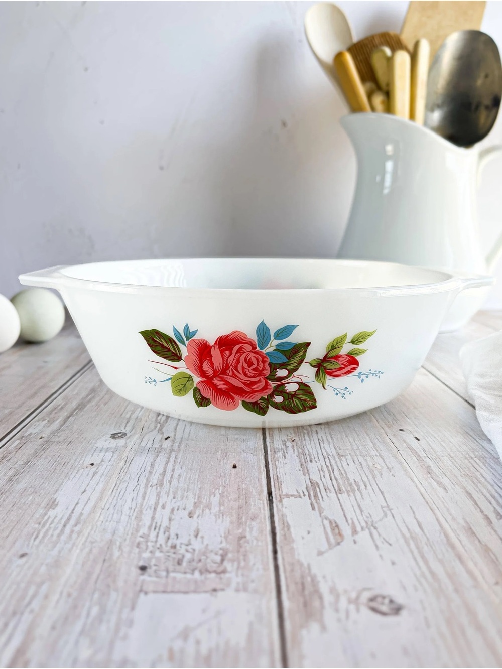 Vintage JAJ Pyrex Cottage Rose Casserole * model 509